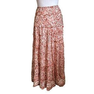 Poupette St Barth Tiered Midi Skirt Size XS NWT